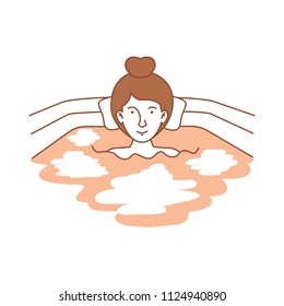 woman in the bathtub