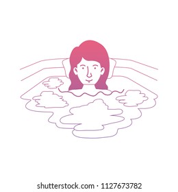 woman in the bathtub