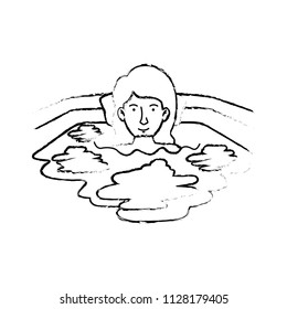 woman in the bathtub
