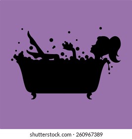 Bubble Bath Silhouette Images Stock Photos Vectors Shutterstock