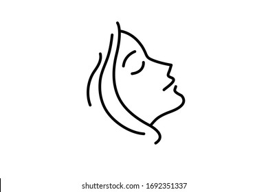 Woman beautiful face icon vector.EPS 10.