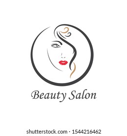Woman with beautiful face, vector illustration template design.