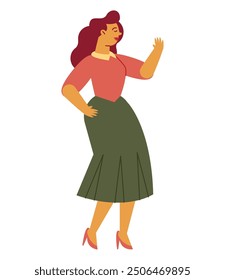 woman with a beautiful figure posing isolated