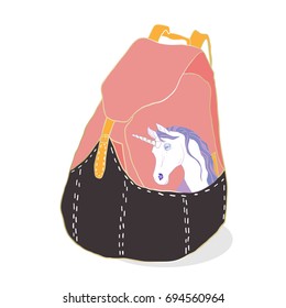 Woman beautiful hand bag isolated on white. Fashion vector illustration.
