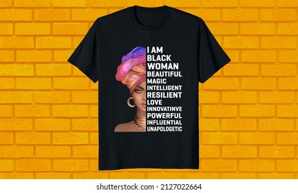 I am a woman beautiful magic intelligent love resilient - Black history month T shirt design, American history month, vector illustration vantage retro T-Shirt design for print ready vector format. 