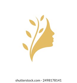 Woman beauty design vector logo with modern simple and creative concept idea 