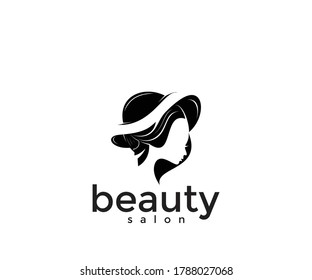 Woman beauty logo design silhouette