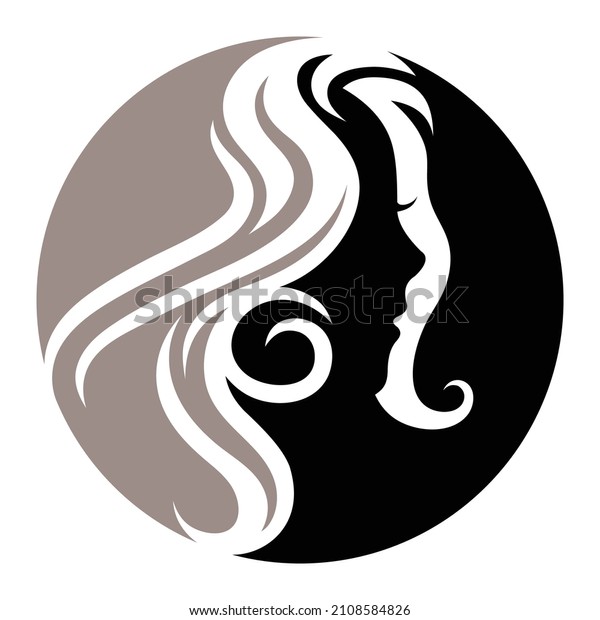 Woman Beauty Logo Silhouette Woman On Stock Vector (Royalty Free ...