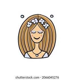 Woman Beauty logo. Sketch for your design