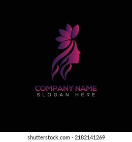 Woman Beauty  logo vector illustration design 