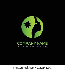 Woman Beauty  logo vector illustration design 