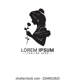 Woman Beauty  logo vector illustration design 