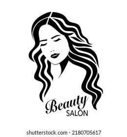 Woman Beauty Salon Logo Flat Design Stock Vector (Royalty Free ...