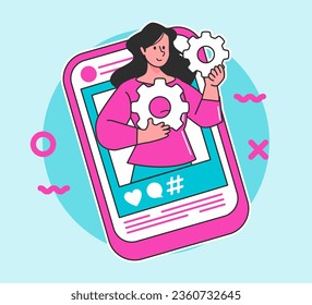 A woman become social media influencer