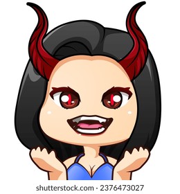 Woman Becomes Devil, Art Illustration Design