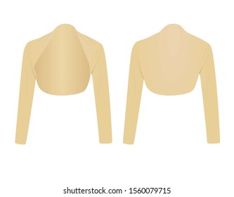 Woman beige bolero. vector illustration