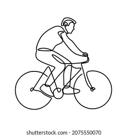 woman bicycle oneline continuous single line art