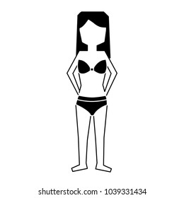 woman in bikini swimsuit icon image 