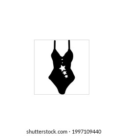 woman bikini vector type icon