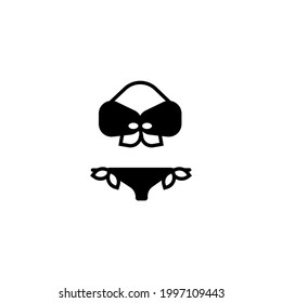 woman bikini vector type icon