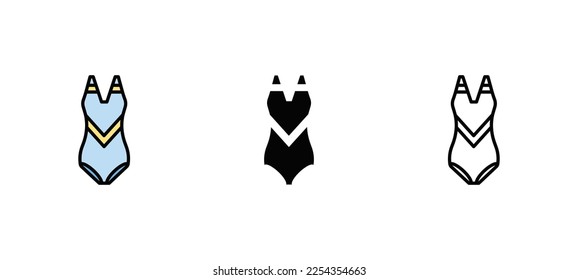 woman bikini vector type icon