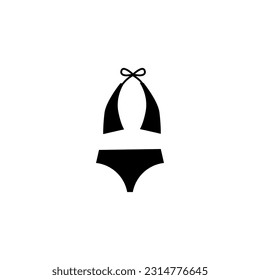 icono de tipo vectorial bikini femenino