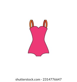 icono de tipo vectorial bikini femenino