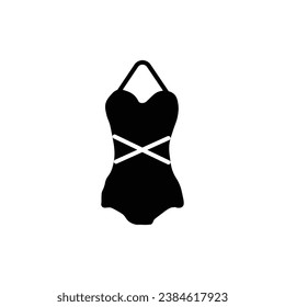 woman bikini vector type icon