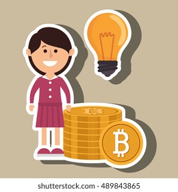 woman bitcoin idea