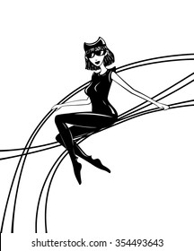 Woman in black