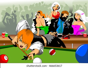 Billiard Cartoon Images Stock Photos Vectors Shutterstock