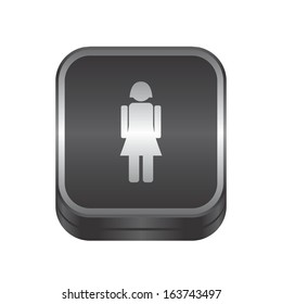 woman black theme icon button