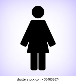 Woman  - black vector icon