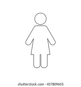 Woman -  black vector icon