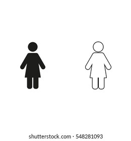 Woman -  black vector icon