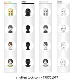 Woman, blonde, man, and other web icon in cartoon style. Beauty, cosmetology, hygiene, icons in set collection.