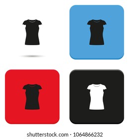 Woman blouse flat vector icon.