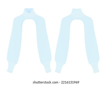 Woman Blue Top. Vector Illustration