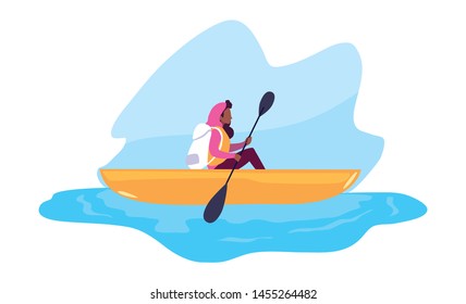 Woman With Boat And Adventure Rowing