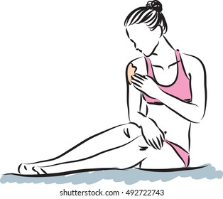 woman body care illustration