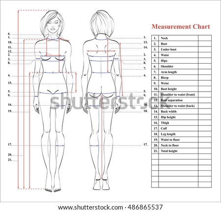 Blank Body Measurement Chart For Sewing