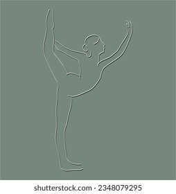 Iconos de contorno corporal de la mujer. Niñas de bailarinas vectoriales estilizadas. Imagen abstracta del cartel de chica para centro de bienestar, deporte, baile, salón de belleza y spa. Ilustración aislada del vector