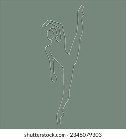 Iconos de contorno corporal de la mujer. Niñas de bailarinas vectoriales estilizadas. Imagen abstracta del cartel de chica para centro de bienestar, deporte, baile, salón de belleza y spa. Ilustración aislada del vector