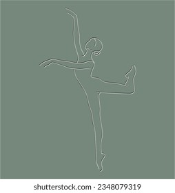 Iconos de contorno corporal de la mujer. Niñas de bailarinas vectoriales estilizadas. Imagen abstracta del cartel de chica para centro de bienestar, deporte, baile, salón de belleza y spa. Ilustración aislada del vector