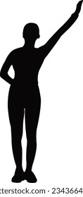 a woman body silhouette vector