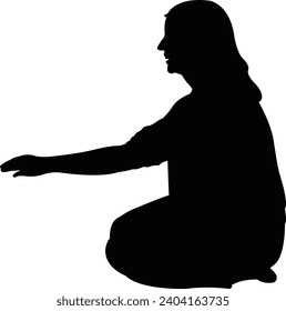 a woman body silhouette vector