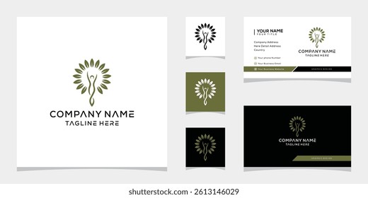 woman body wellness and nature leaf logo design vector template