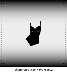 Woman bodysuit icon.The silhouette. 