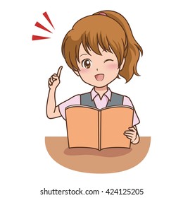 woman book