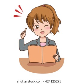 woman book